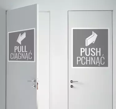 Naklejka Pchnąć Ciągnąć - TenStickers