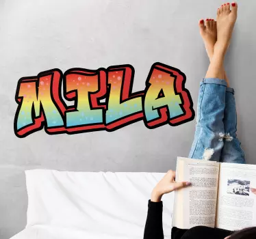 Naklejka personalizowana kolorowe ułożenie imienia - TenStickers