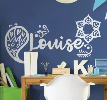 Naklejka personalizowana niestandardowa nazwa paisley - TenStickers