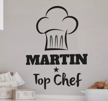 Naklejka personalizowana TOP CHEF - TenStickers