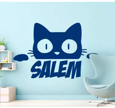 Naklejka personalizowana zabawny kontur kota - TenStickers