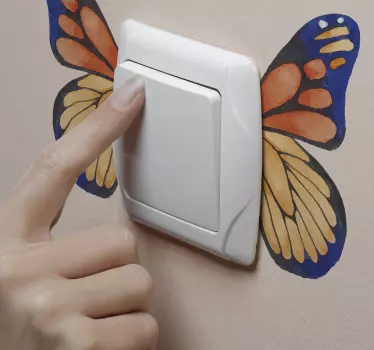 Naklejka pod kontakt Ładne motyle dwukolorowe - TenStickers