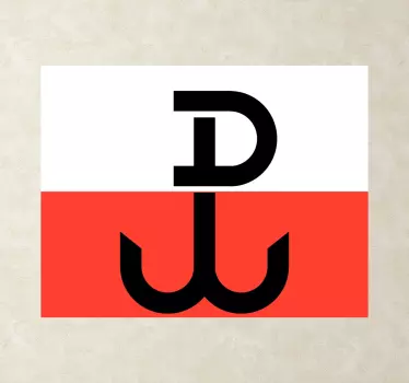 Naklejka Polska Walcząca Flaga - TenStickers