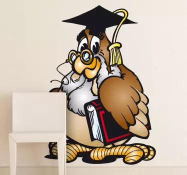 Naklejka profesor sowa - TenStickers