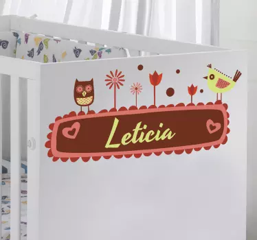 Naklejka ramka na imię - TenStickers