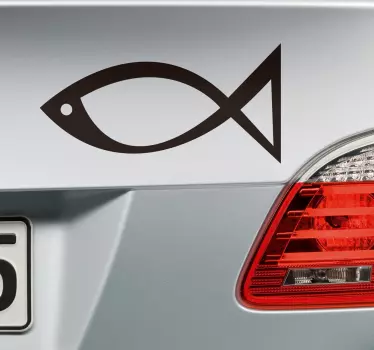 Naklejka na auto religijna ryba - TenStickers