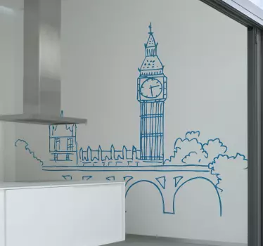Naklejka rysunek Big Ben - TenStickers