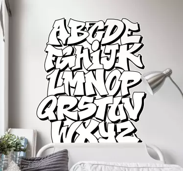 Naklejka ścienna Alfabet graffiti starej szkoły - TenStickers