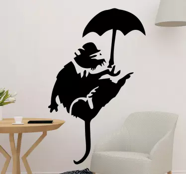 Naklejka ścienna artystyczna Banksy szczur - TenStickers