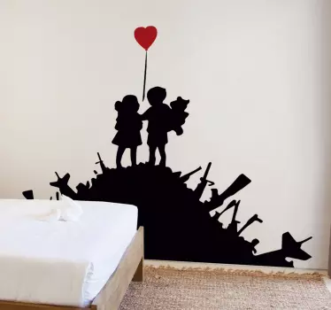 Naklejka ścienna Banksy dziecięca miłość - TenStickers