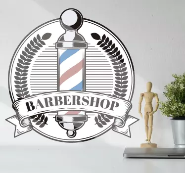 Naklejka barbershop klasyczny znak - TenStickers