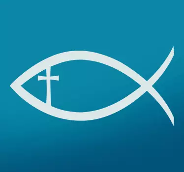 Naklejka ścienna chrześcijańska ryba - TenStickers