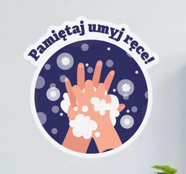 Naklejka ścienna Covid-19 umyj ręce - TenStickers