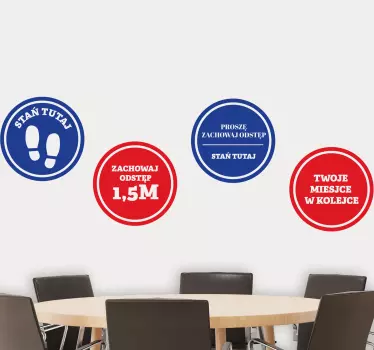 Naklejka ścienna Covid-19 wielopak cicrle - TenStickers