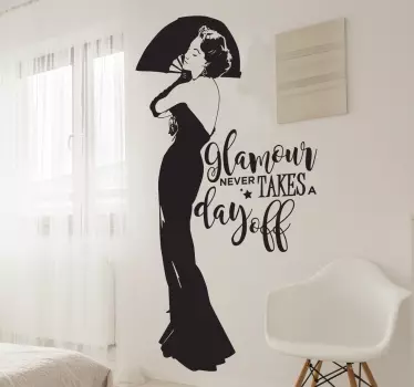 Naklejka ścienna cytat glamour - TenStickers