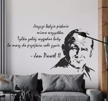 Naklejka ścienna cytat Jan paweł ii - TenStickers