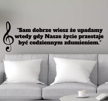 Naklejka na ścianę Cytat z Myslovitz - TenStickers