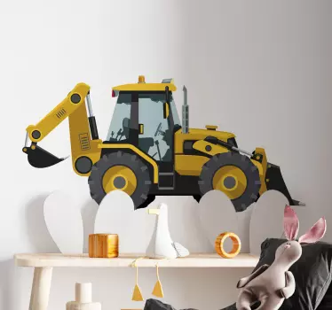Naklejka na ścianę dla dzieci realistyczny traktor - TenStickers