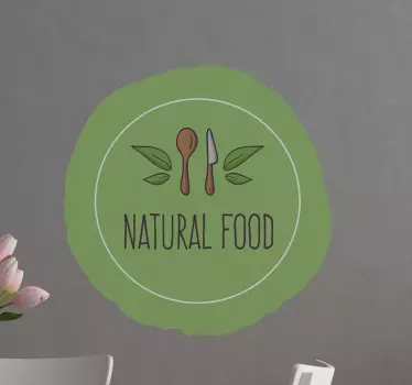 Naklejka ścienna do pracowni Naturalne jedzenie - TenStickers
