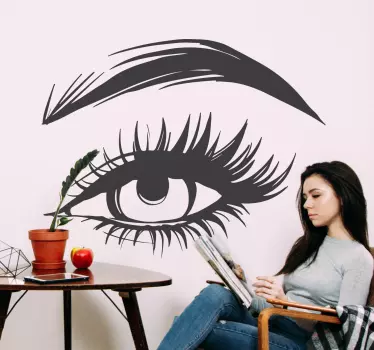Naklejka ścienna do salonu kosmetycznego oko - TenStickers