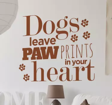 Naklejka ścienna Dogs leave paw prints - TenStickers