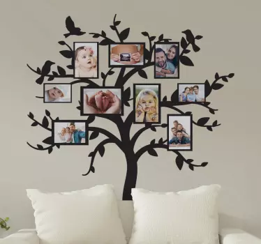 Naklejka na ścianę drzewo ramka na zdjęcia - TenStickers