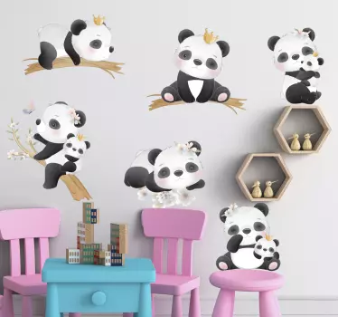 Naklejka ścienna dzikie zwierzęta życie pandy - TenStickers