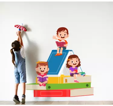 Naklejka ścienna edukacyjne Dzieci wracają do szkoły - TenStickers
