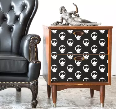 Naklejka ścienna Halloween Wzór czaszek - TenStickers