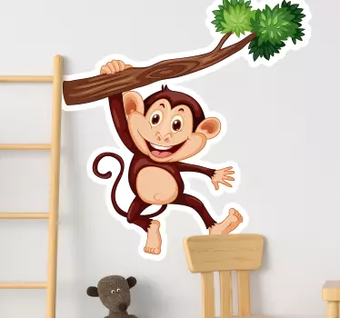 Naklejka ścienna ilustracje Gałąź małpy - TenStickers