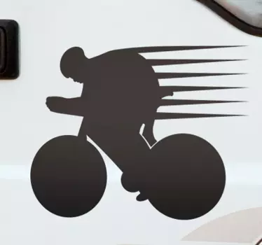 Naklejka ścienna z jadącym rowerzystą - TenStickers