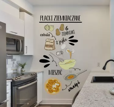 Naklejka ścienna jedzenie Placki ziemniaczane - TenStickers