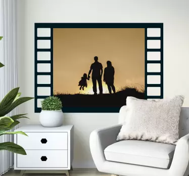 Naklejka na ścianę do salonu kino moje życie w filmie - TenStickers