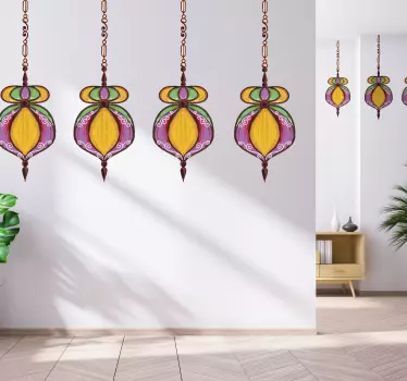 Naklejka ścienna arabskie lampiony - TenStickers