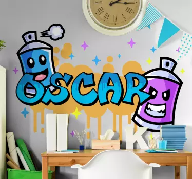 Naklejka ścienna Kolorowe graffiti - TenStickers