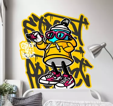 Naklejka ścienna Kreskówka graffiti - TenStickers