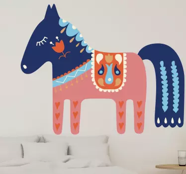 Naklejka ścienna Lekki koń słowacki folk - TenStickers