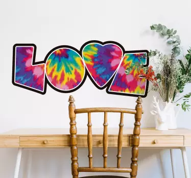 Naklejka ścienna love tie dye - TenStickers