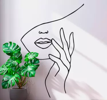 Naklejka ścienna Minimalistyczna twarz dłoni - TenStickers
