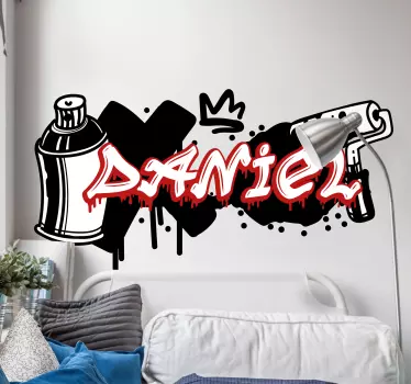 Naklejka ścienna Minimalne kolory grafitti - TenStickers