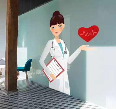 Naklejka ścienna młoda Pani doktor - TenStickers
