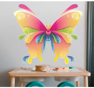 Naklejka ścienna motyle Kolorowy malowany motyl - TenStickers