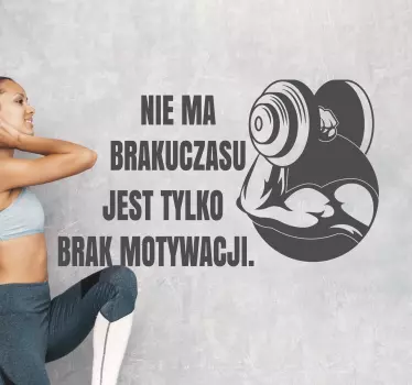 Naklejka ścienna Motywacyjny tekst siłowni - TenStickers