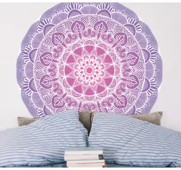 Naklejka ścienna mur Fioletowy kwiat życia mandala - TenStickers