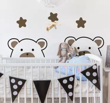 Naklejka ścienna Niedźwiedzie i gwiazdy - TenStickers
