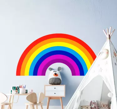 Naklejka ścienna Okrągła tęcza - TenStickers