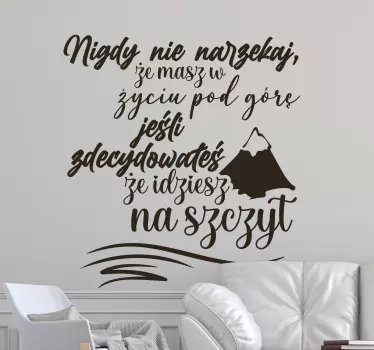 Naklejka ścienna polskie napisy Przestań narzekać - TenStickers