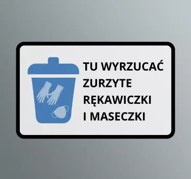 Naklejka ścienna polskie napisy Wydać zużyte rękawiczki - TenStickers