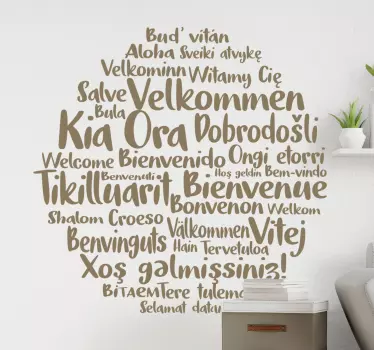 Naklejka ścienna przywitania - TenStickers