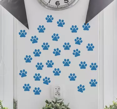 Naklejka ścienna psie łapki - TenStickers